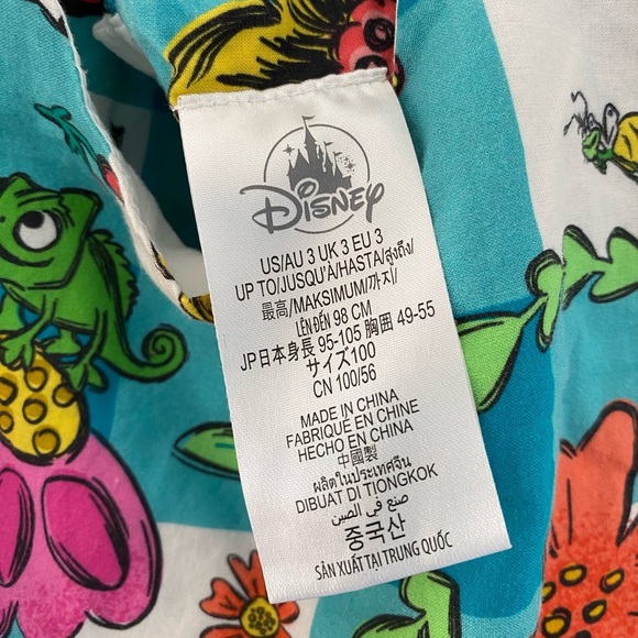 Disney Floral Kids Dress with Yellow Trim 100%organic cotton 3/T - Picture 5 of 8